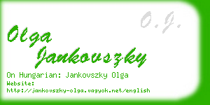 olga jankovszky business card